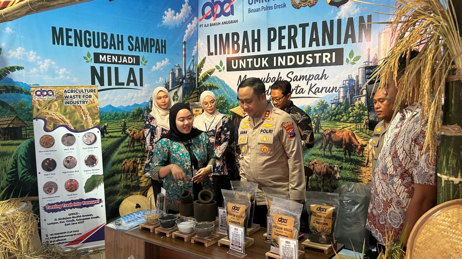 Sekam Padi Jadi Komoditas Ekspor, UMKM Binaan Polres Gresik Mendunia
