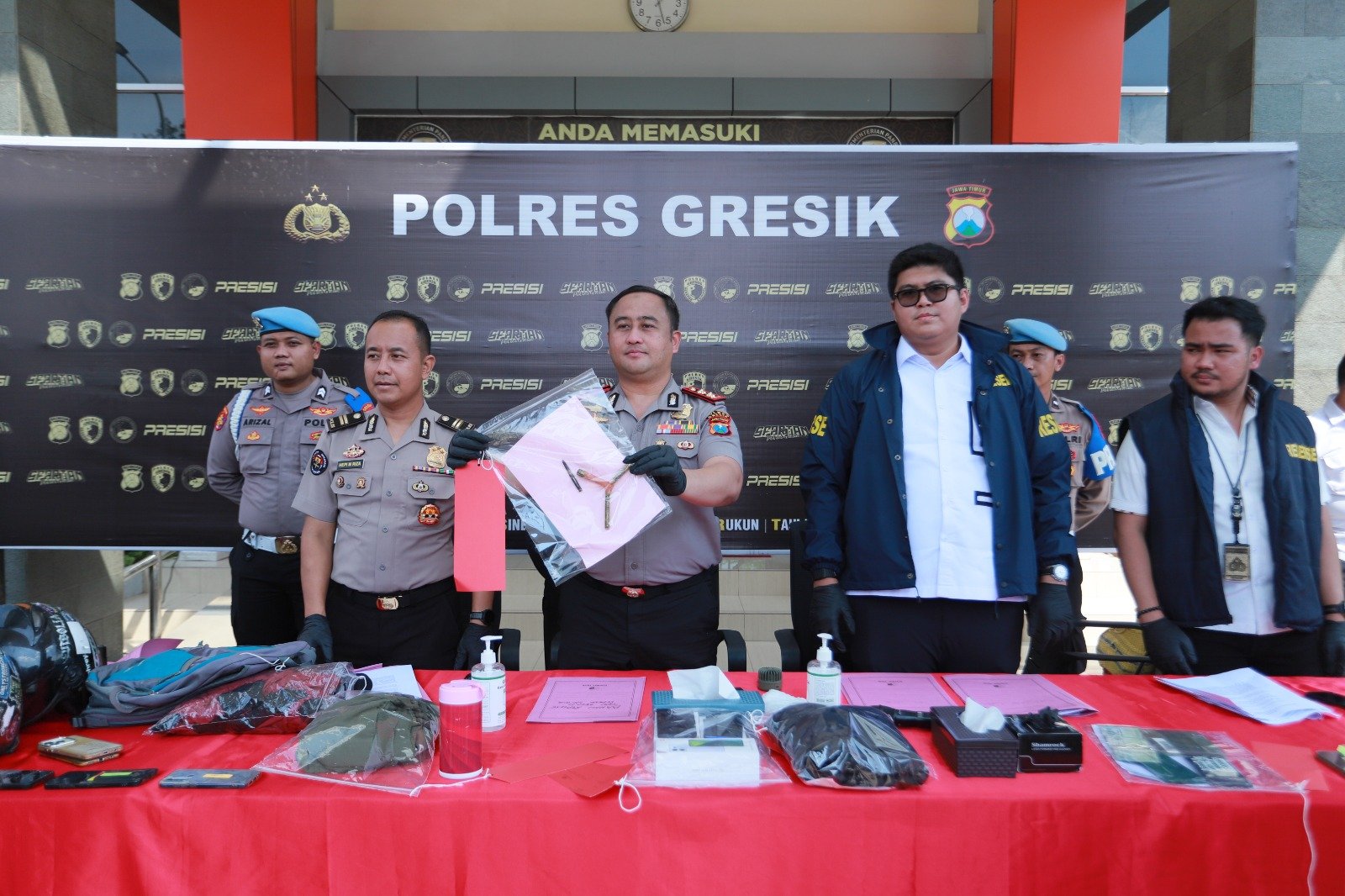Polres Gresik Sikat 5 Kasus Kriminal, Pelaku Curanmor hingga Judi Sabung Ayam Ditangkap