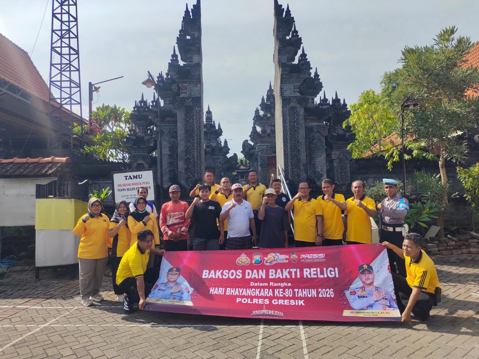 Sambut HUT Bhayangkara ke-80, Polres Gresik Gelar Baksos dan Bakti Religi di Empat Rumah Ibadah
