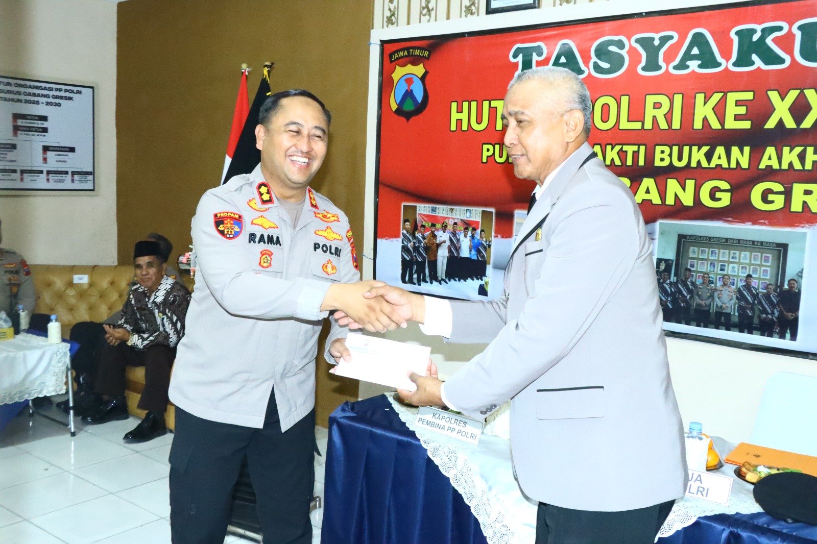 Purna Bhakti Bukan Akhir Pengabdian, Polres Gresik dan PP Polri Gelar Tasyakuran HUT ke-27
